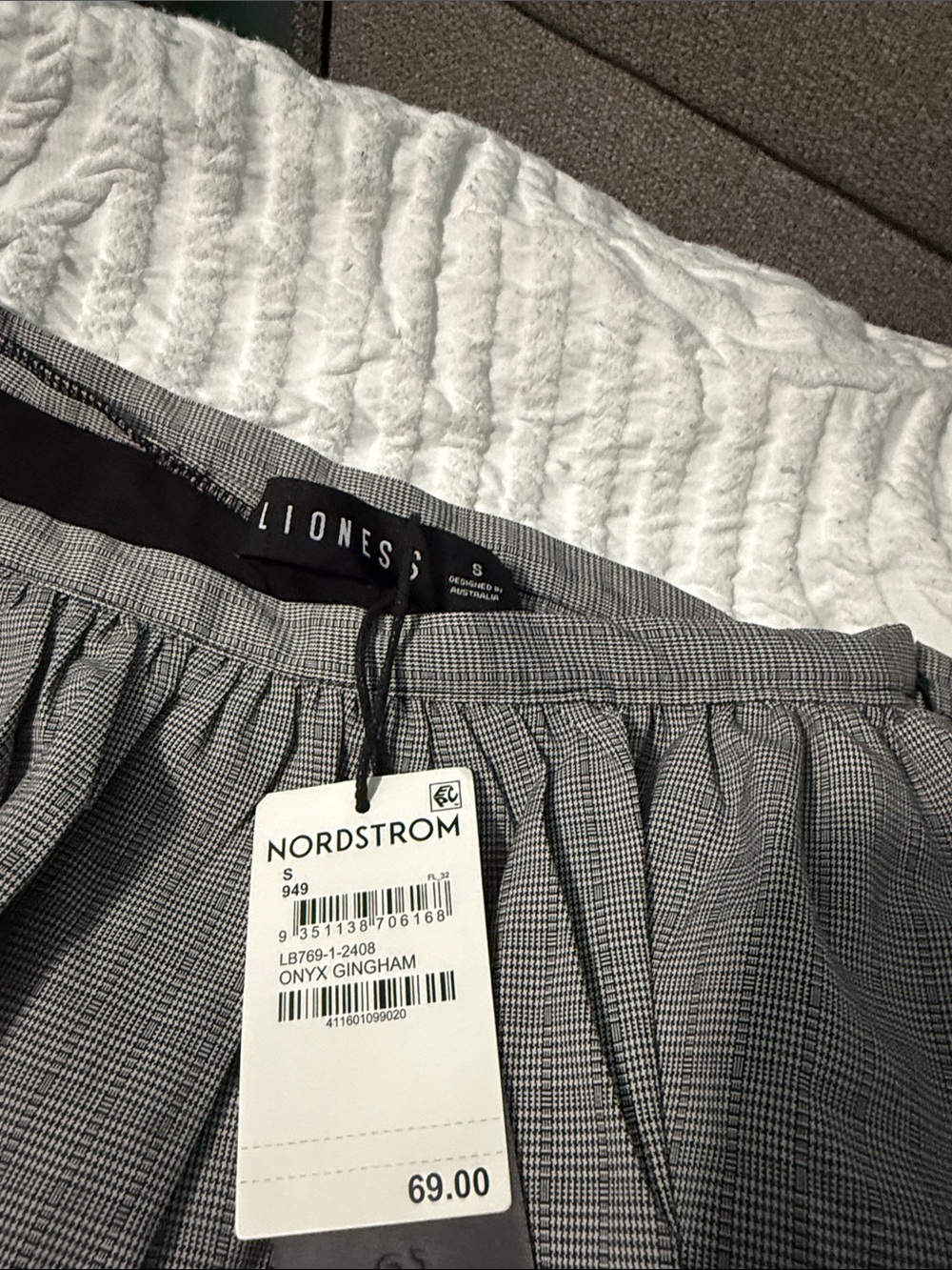 Lioness Mini Skirt in Gray Plaid - Picture 2 of 3